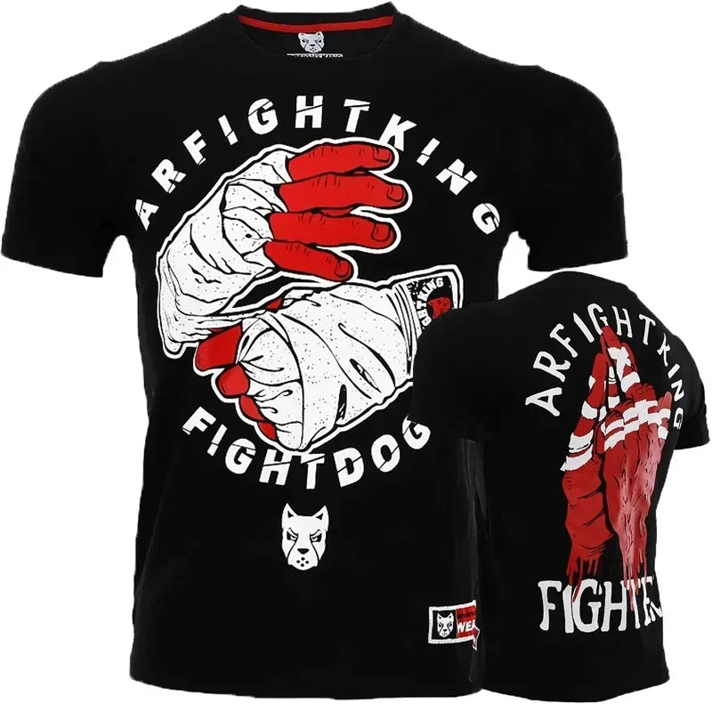 New Summer 3D Muay Thai Boxing Printed T-Shirt Fashion Sports Gym Short Sleeve Men'S Cool Hip Hop Clothing Men'S TShirt Top