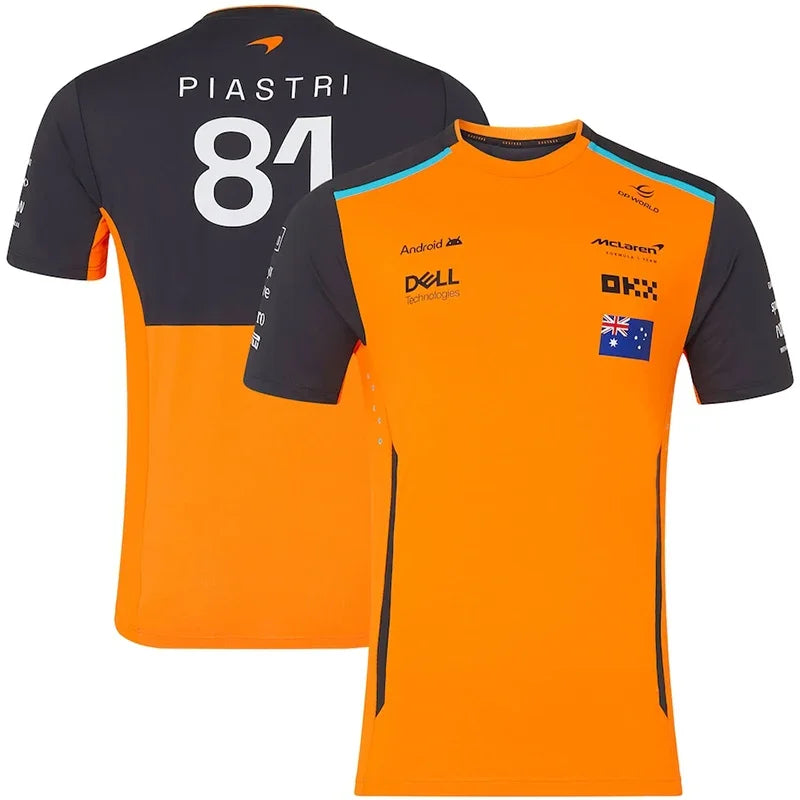 New Best-selling Formula One McLaren Team T-shirt For Summer 2024 F1 Extreme Sports Quick Drying Breathable Short Sleeved Shirt