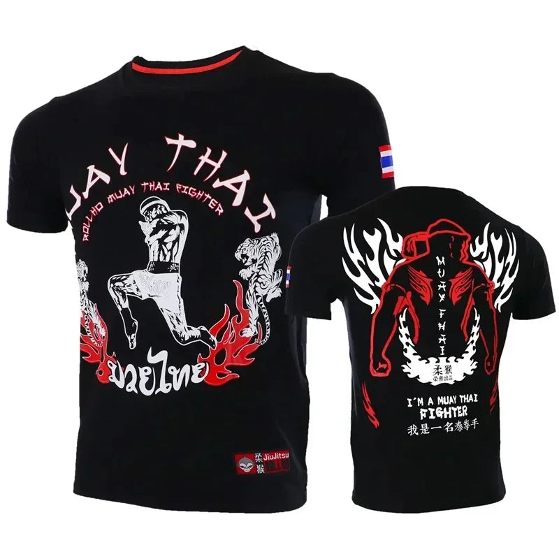 New Summer 3D Muay Thai Boxing Printed T-Shirt Fashion Sports Gym Short Sleeve Men'S Cool Hip Hop Clothing Men'S TShirt Top