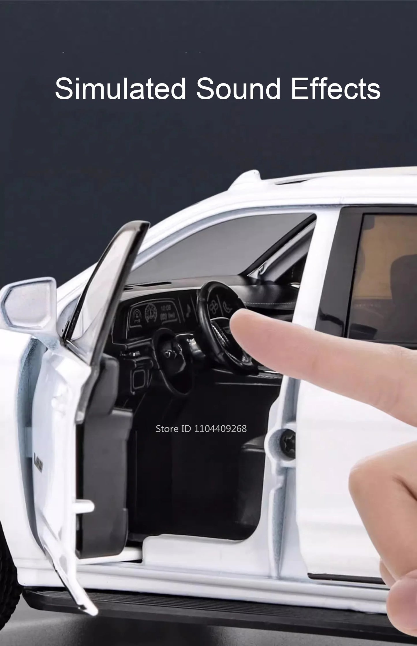 1:24 Scale Escalade Car Model Toy Shock Absorption Doors Opened Alloy Diecast Vehicle Models Collection Gifts for Children