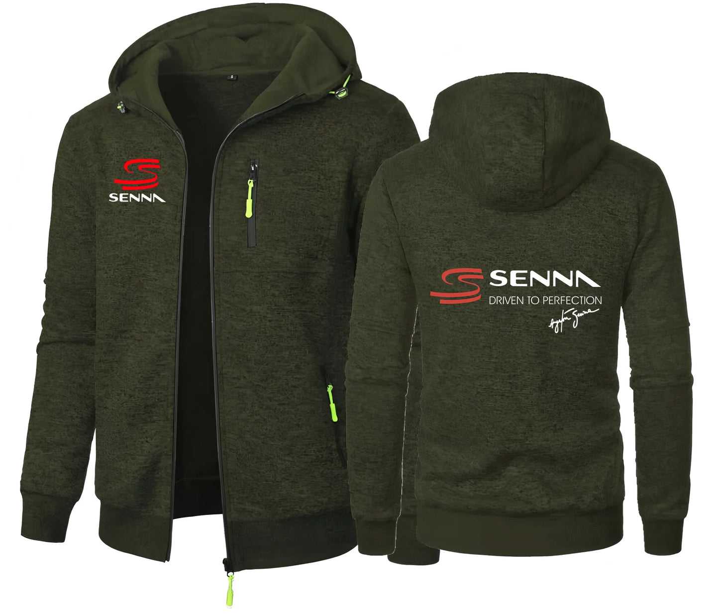 Ayrton Senna Brazilian Formula 1 Men's Hoodies Sweatshirts Jacquard Hoodie Fleece Men F1 Hooded Hoody Man Sweatshirt