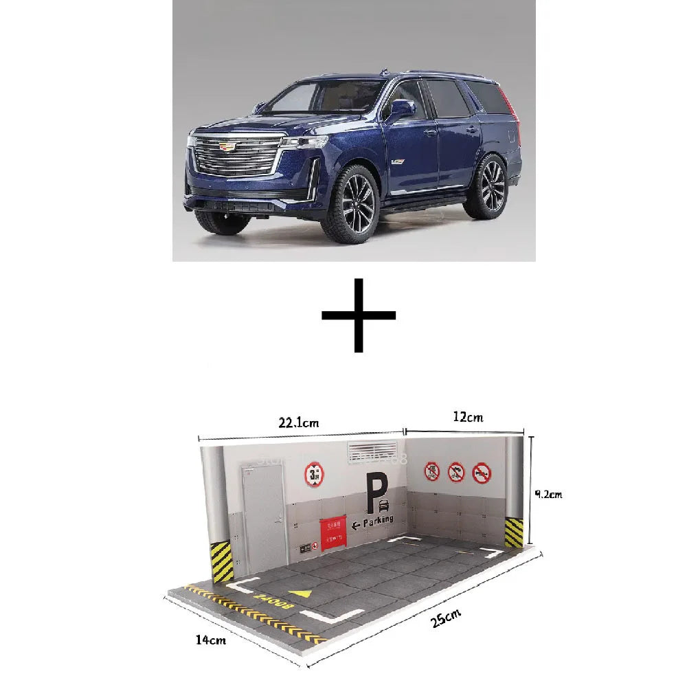 1:24 Scale Escalade Car Model Toy Shock Absorption Doors Opened Alloy Diecast Vehicle Models Collection Gifts for Children