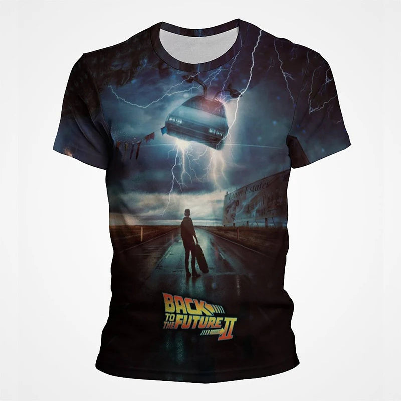 Back To The Future Movie 3D Print T-Shirts Streetwear Men Women Casual Fashion Oversized O-Neck T Shirt Kids Tees Tops Clothing
