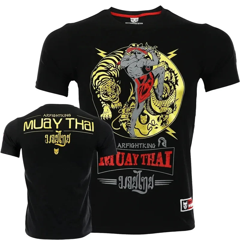 New Summer 3D Muay Thai Boxing Printed T-Shirt Fashion Sports Gym Short Sleeve Men'S Cool Hip Hop Clothing Men'S TShirt Top