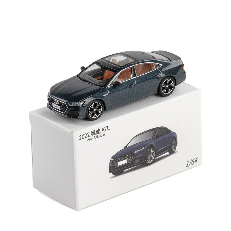 JKM 1:64 AUDI A7 2022 Alloy Car Diecasts & Toy Vehicles Car Model Miniature Scale Model Car For Children