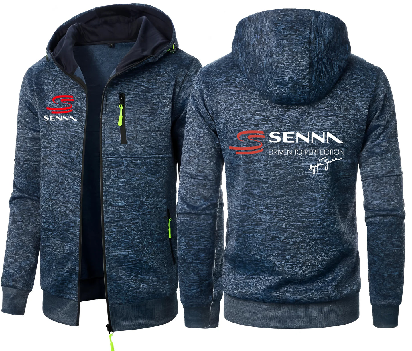 Ayrton Senna Brazilian Formula 1 Men's Hoodies Sweatshirts Jacquard Hoodie Fleece Men F1 Hooded Hoody Man Sweatshirt