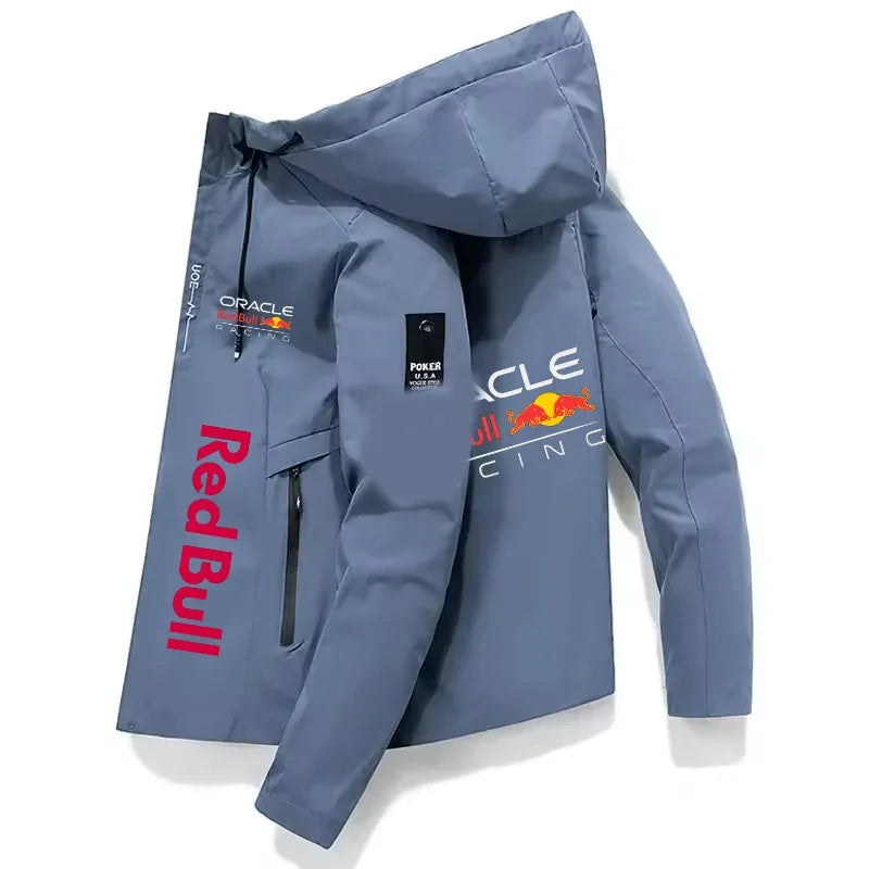 Red Bull Sudadera con capucha de motocicleta para hombre de primavera y otoño, moda informal, sudadera con capucha Red Bull para exteriores, ropa del equipo de carreras con logotipo de Red Bull