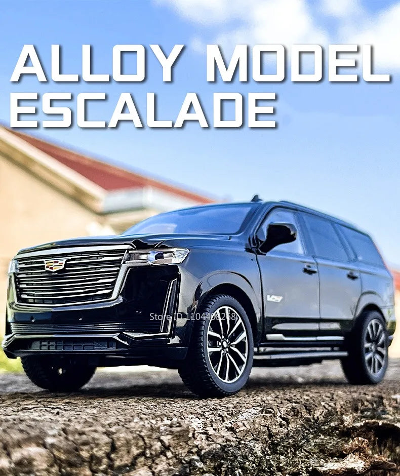 1:24 Scale Escalade Car Model Toy Shock Absorption Doors Opened Alloy Diecast Vehicle Models Collection Gifts for Children