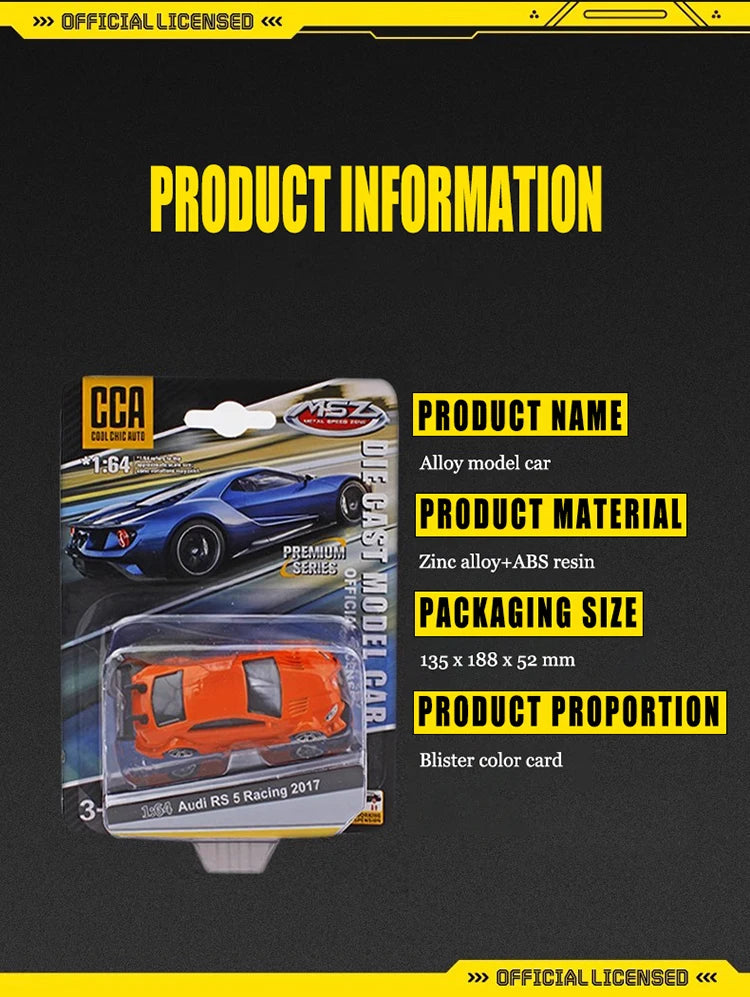 CCA MSZ 1:64 Volkswagen Audi Exquisite hanging model classic car static car model alloy die-casting car model collection toy