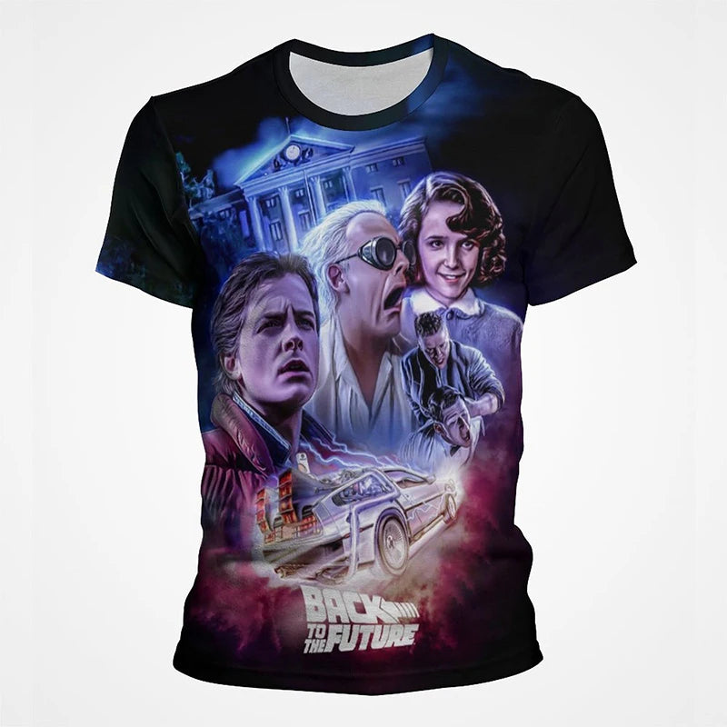Back To The Future Movie 3D Print T-Shirts Streetwear Men Women Casual Fashion Oversized O-Neck T Shirt Kids Tees Tops Clothing