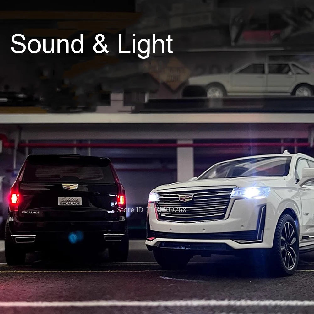 1:24 Scale Escalade Car Model Toy Shock Absorption Doors Opened Alloy Diecast Vehicle Models Collection Gifts for Children