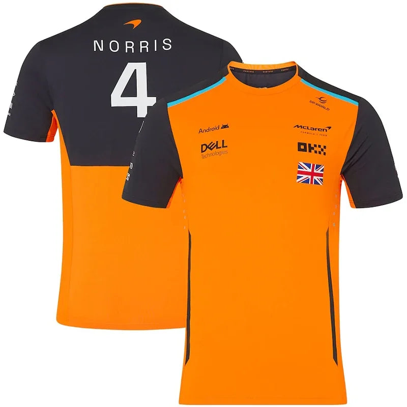 New Best-selling Formula One McLaren Team T-shirt For Summer 2024 F1 Extreme Sports Quick Drying Breathable Short Sleeved Shirt