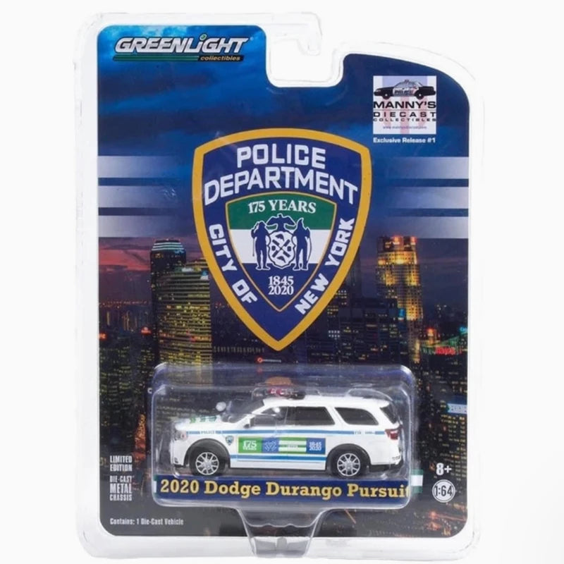 GreenLight Diecast 1:64 Scale 2018 Dodge Durango/2020 Durango Pursuit Car Alloy Car Model Classic Collection Display Toys