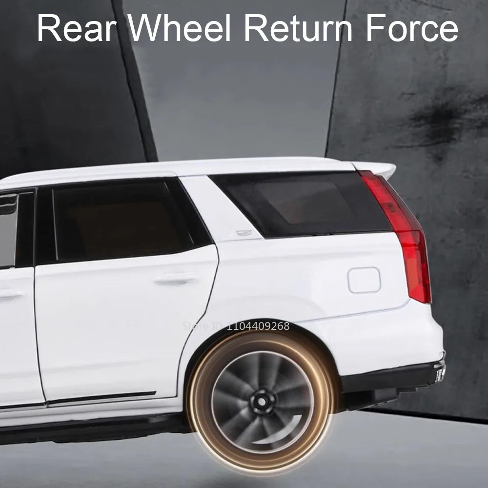 1:24 Scale Escalade Car Model Toy Shock Absorption Doors Opened Alloy Diecast Vehicle Models Collection Gifts for Children