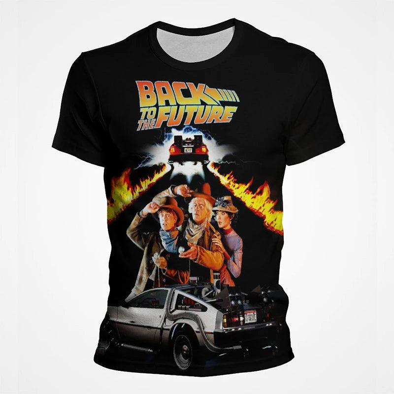 Back To The Future Movie 3D Print T-Shirts Streetwear Men Women Casual Fashion Oversized O-Neck T Shirt Kids Tees Tops Clothing
