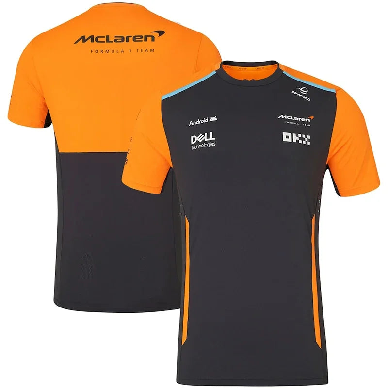 New Best-selling Formula One McLaren Team T-shirt For Summer 2024 F1 Extreme Sports Quick Drying Breathable Short Sleeved Shirt