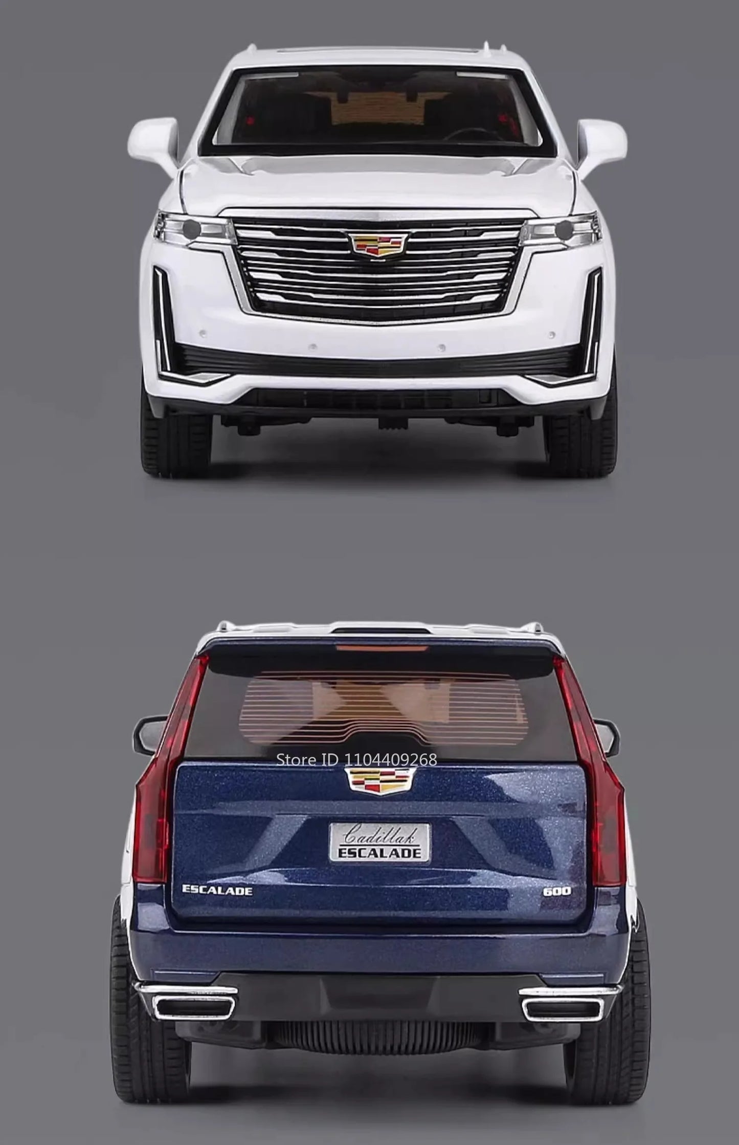 1:24 Scale Escalade Car Model Toy Shock Absorption Doors Opened Alloy Diecast Vehicle Models Collection Gifts for Children