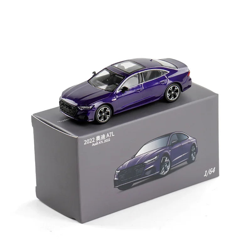JKM 1:64 AUDI A7 2022 Alloy Car Diecasts & Toy Vehicles Car Model Miniature Scale Model Car For Children