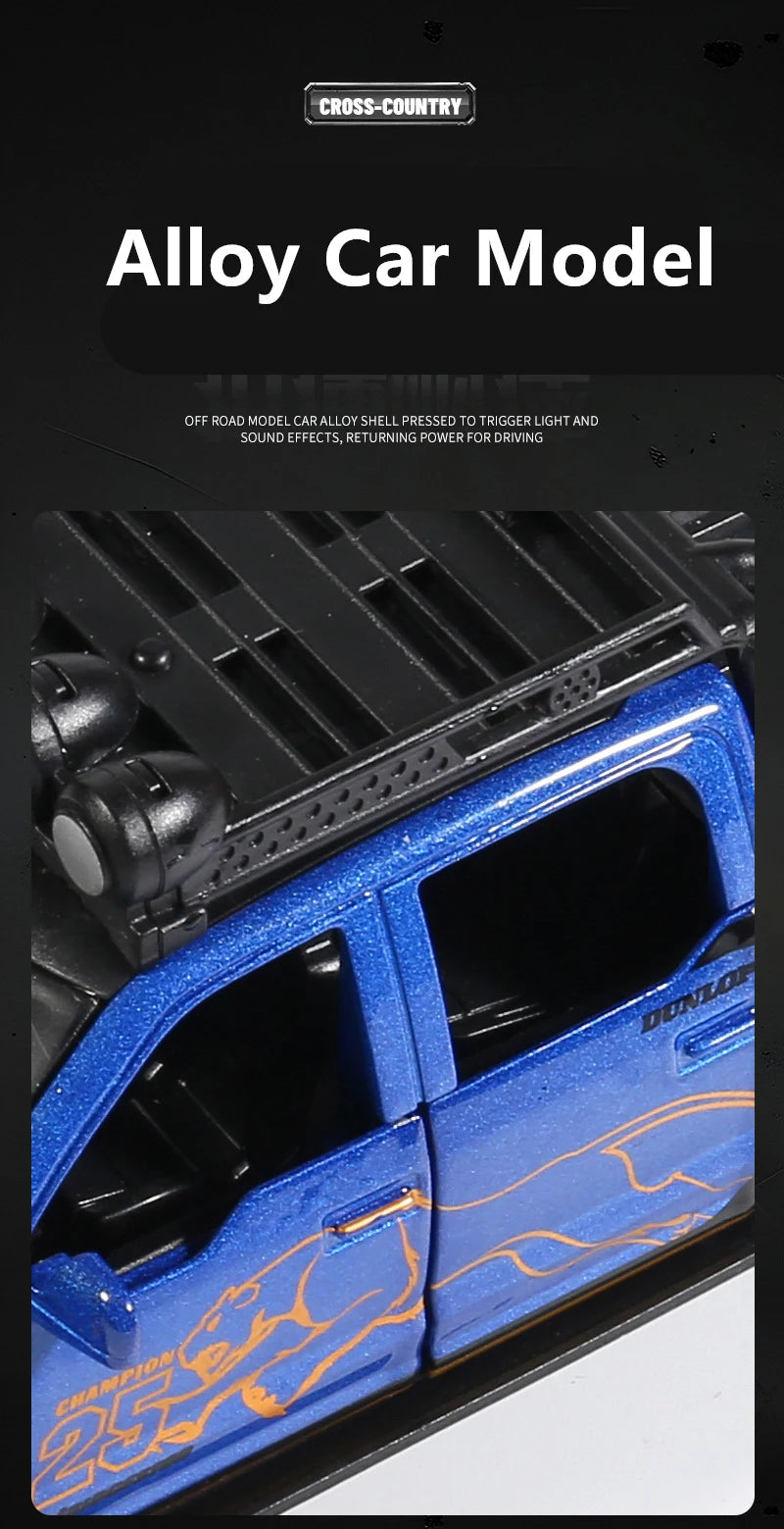 1:32 Ford Raptor F150 Alloy Pickup Car Model Diecasts Metal Toy Off-road Vehicles Car Model Collection Sound and Light Kids Gift