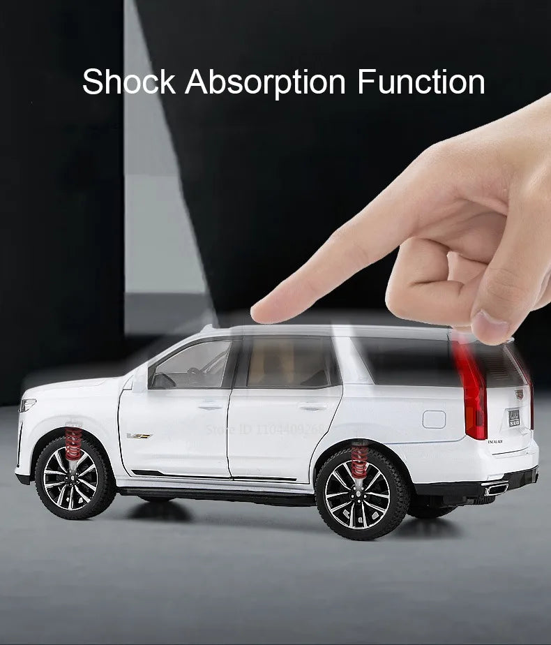 1:24 Scale Escalade Car Model Toy Shock Absorption Doors Opened Alloy Diecast Vehicle Models Collection Gifts for Children