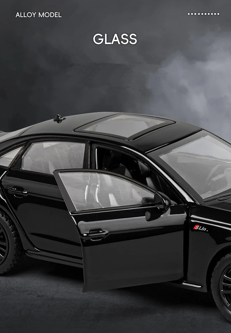 New 1:32 AUDI A4 Alloy Car Model Diecast & Toy Vehicles Metal Car Model Simulation Sound and Light Collection Childrens Toy Gift