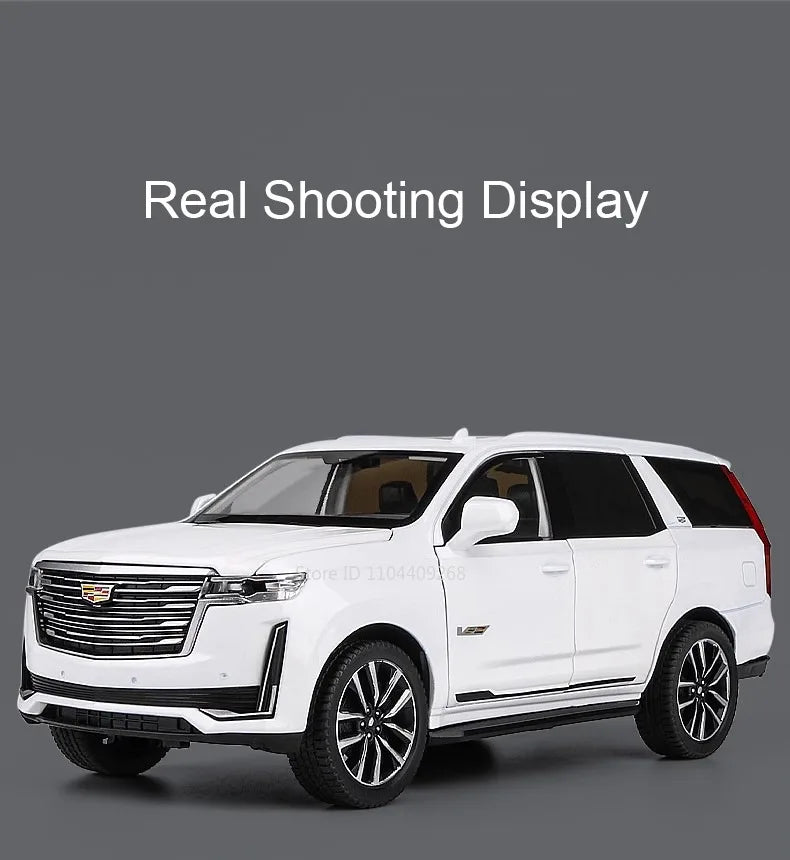 1:24 Scale Escalade Car Model Toy Shock Absorption Doors Opened Alloy Diecast Vehicle Models Collection Gifts for Children