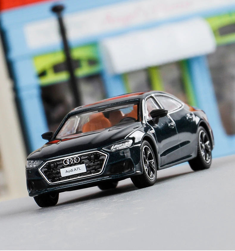 JKM 1:64 AUDI A7 2022 Alloy Car Diecasts & Toy Vehicles Car Model Miniature Scale Model Car For Children