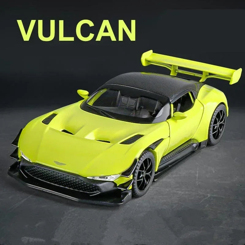 1:32 Aston Martin Vulcan Alloy Sports Car Diecast Metal Racing Car Model Simulation Sound and Light Collection Children Toy Gift