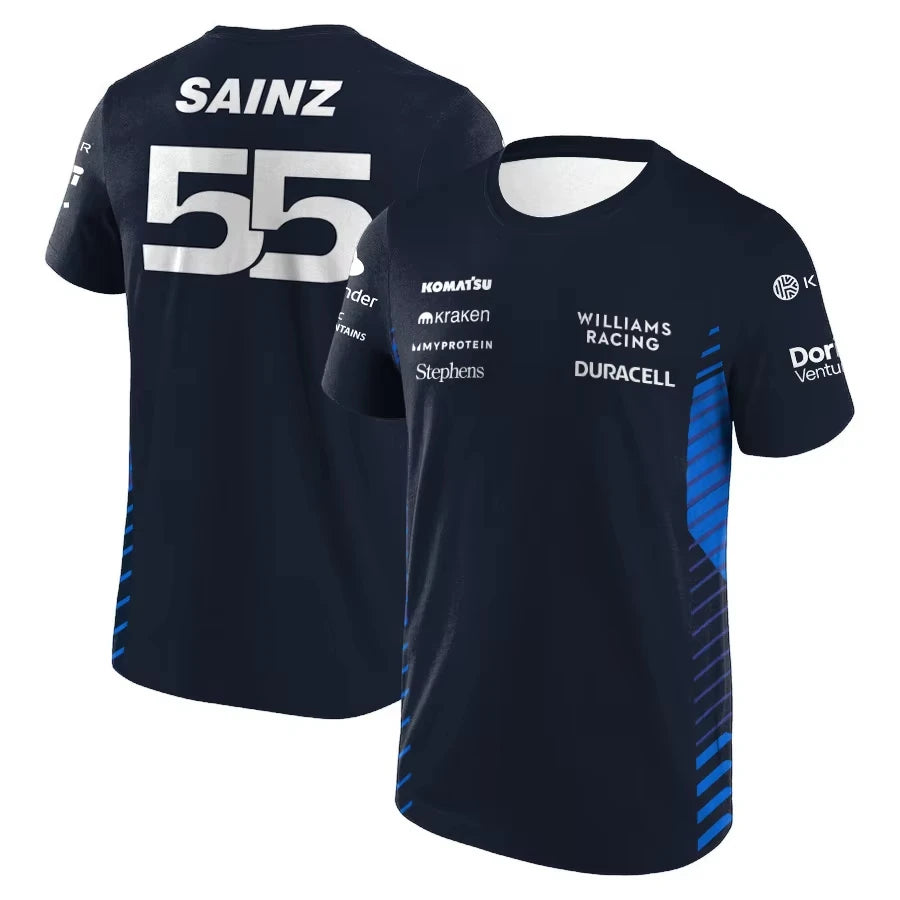 Men T-shirt F1 Williams Racing Team Carlos Sainz Formula One Alex Albon Kid T-shirt Men's Women's Tshirt Children's Tshirt