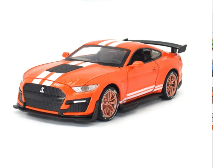 1:32 Ford Mustang GT500 Muscle Sports Car High Simulation Diecast Metal Alloy Model car Sound Light Collection Kids Toy Gifts