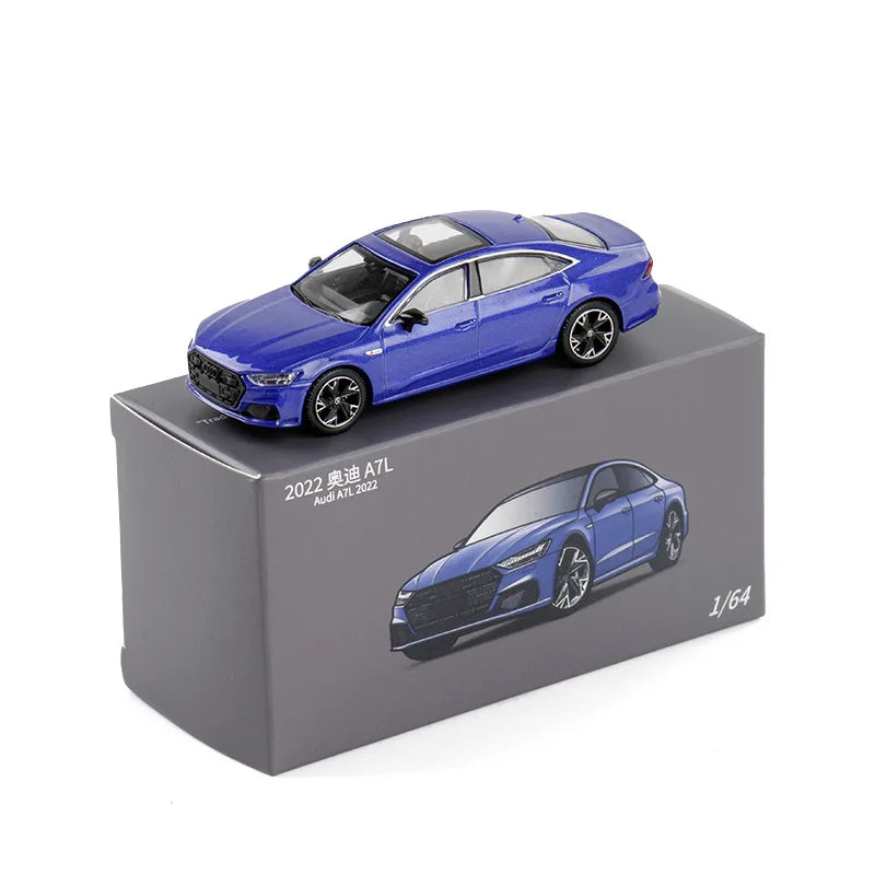 JKM 1:64 AUDI A7 2022 Alloy Car Diecasts & Toy Vehicles Car Model Miniature Scale Model Car For Children