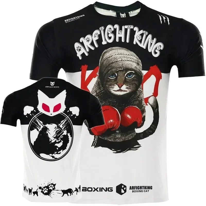 New Summer 3D Muay Thai Boxing Printed T-Shirt Fashion Sports Gym Short Sleeve Men'S Cool Hip Hop Clothing Men'S TShirt Top