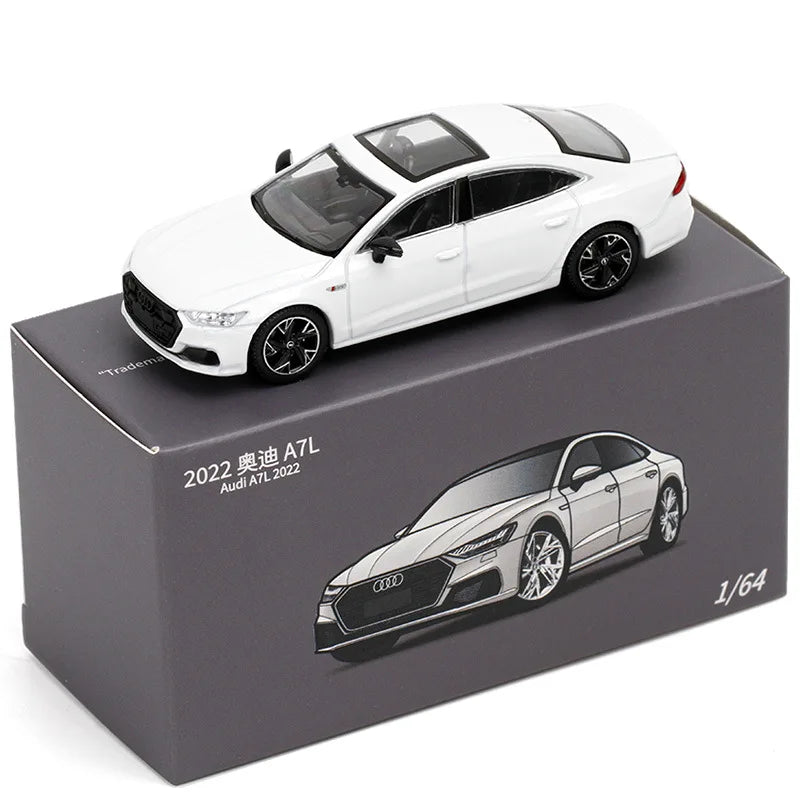 JKM 1:64 AUDI A7 2022 Alloy Car Diecasts & Toy Vehicles Car Model Miniature Scale Model Car For Children