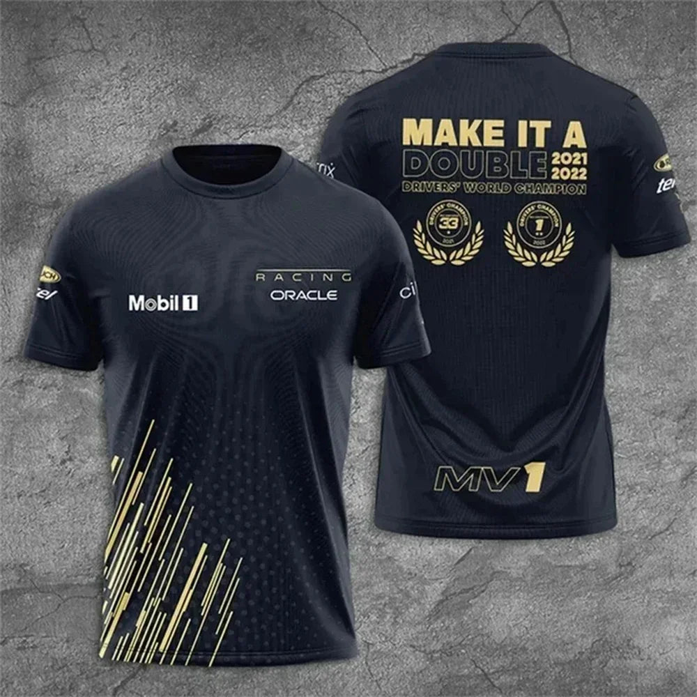 2025 Summer Fashion Men Women Motorcycle F1 Race Car 3D Print T-shirt Unisex Fashion Racing Logo Tshirt Adult Kids Tee Clothing