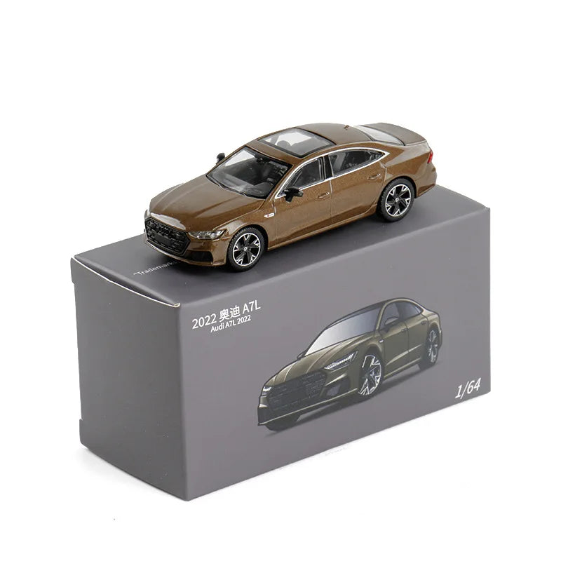JKM 1:64 AUDI A7 2022 Alloy Car Diecasts & Toy Vehicles Car Model Miniature Scale Model Car For Children