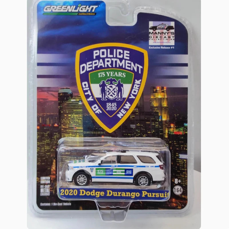 GreenLight Diecast 1:64 Scale 2018 Dodge Durango/2020 Durango Pursuit Car Alloy Car Model Classic Collection Display Toys