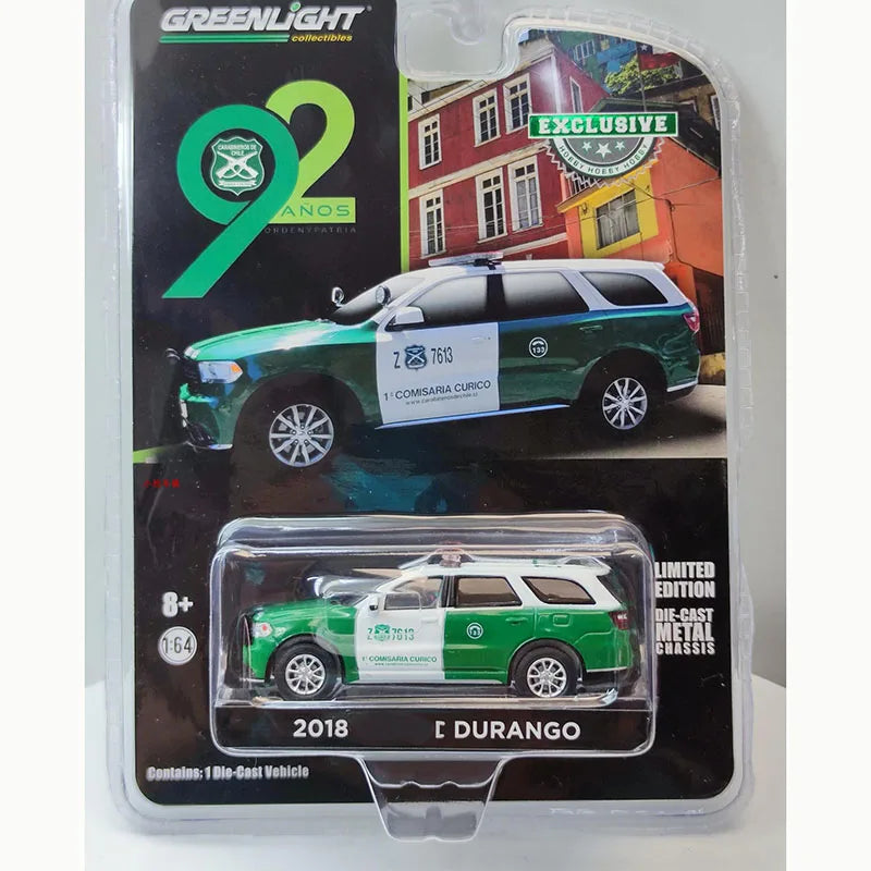 GreenLight Diecast 1:64 Scale 2018 Dodge Durango/2020 Durango Pursuit Car Alloy Car Model Classic Collection Display Toys