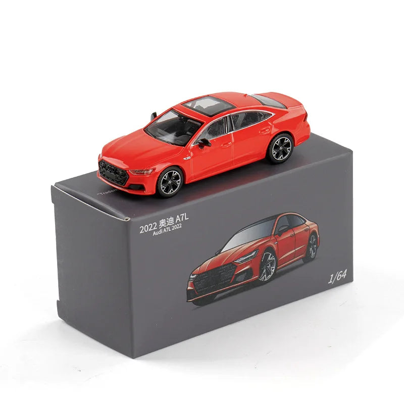 JKM 1:64 AUDI A7 2022 Alloy Car Diecasts & Toy Vehicles Car Model Miniature Scale Model Car For Children