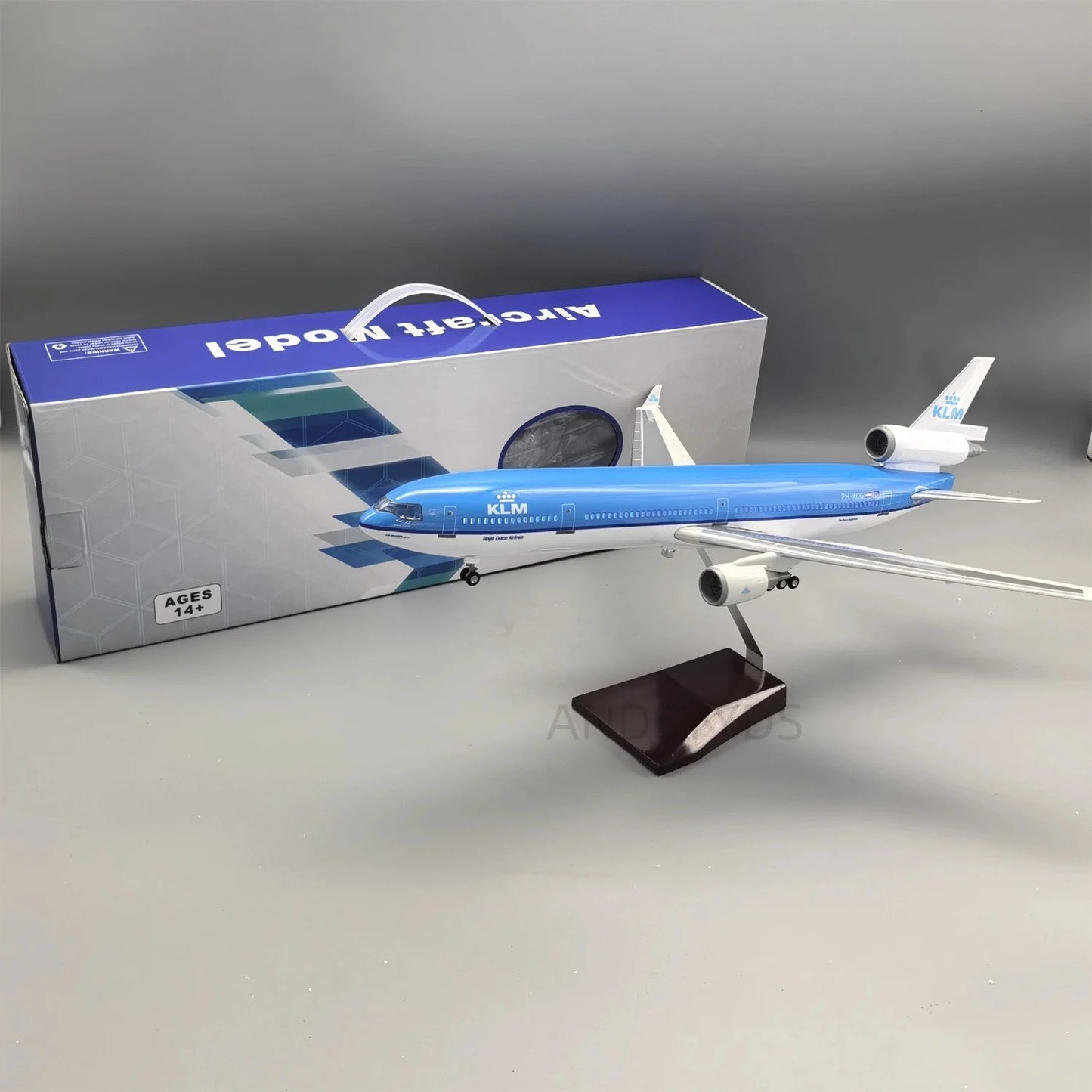 Nuevo modelo de avión KLM MD11, 47cm, MD-11 holandés real, avión de pasajeros para colección, regalo de cumpleaños