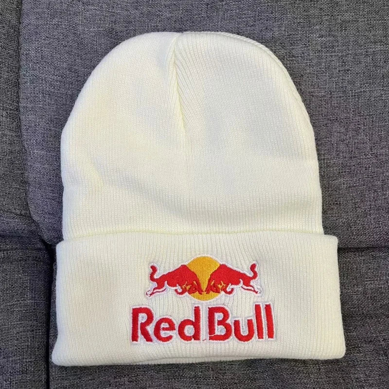 Nuevo Gorro de punto Red Bull para esquí al aire libre, gorro cálido con protección contra el frío y gorro Red Bull grueso para hombres y mujeres