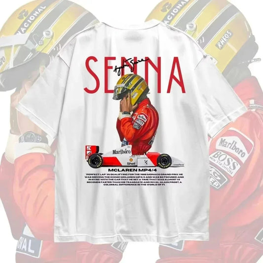 25ss NEW Ayrton Senna Formula 1 Graphic T Shirts Gym T-shirts Man T-shirts for Men Mens Clothing Y2k Liam Payne Tops Tees Men's