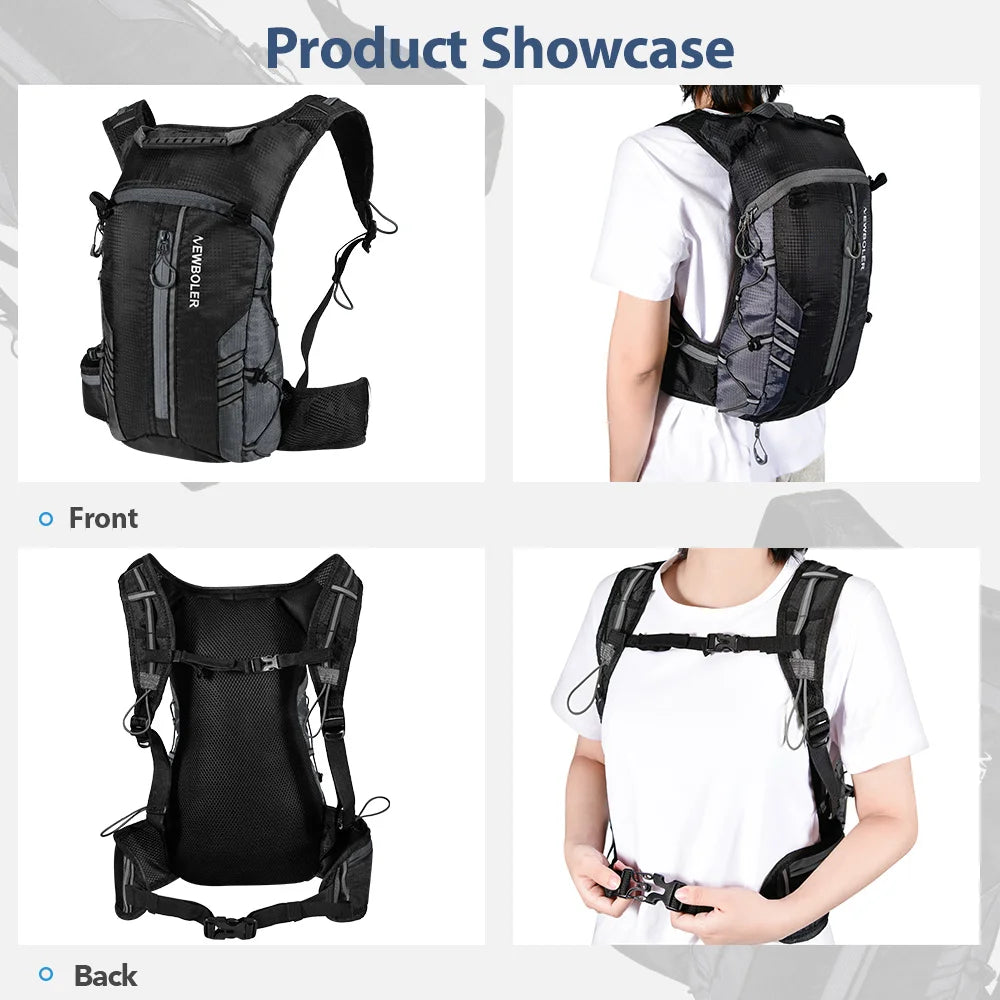 NEWBOLER-Bolsa deportiva repelente al agua para exteriores, mochila de hidratación para ciclismo, viaje, senderismo, escalada, MTB, bicicleta de carretera