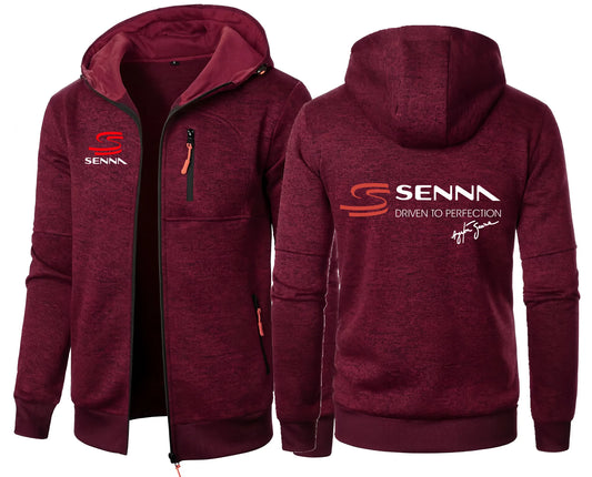 Ayrton Senna Brazilian Formula 1 Men's Hoodies Sweatshirts Jacquard Hoodie Fleece Men F1 Hooded Hoody Man Sweatshirt
