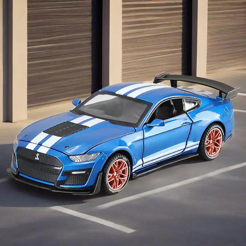 1:32 Ford Mustang GT500 Muscle Sports Car High Simulation Diecast Metal Alloy Model car Sound Light Collection Kids Toy Gifts