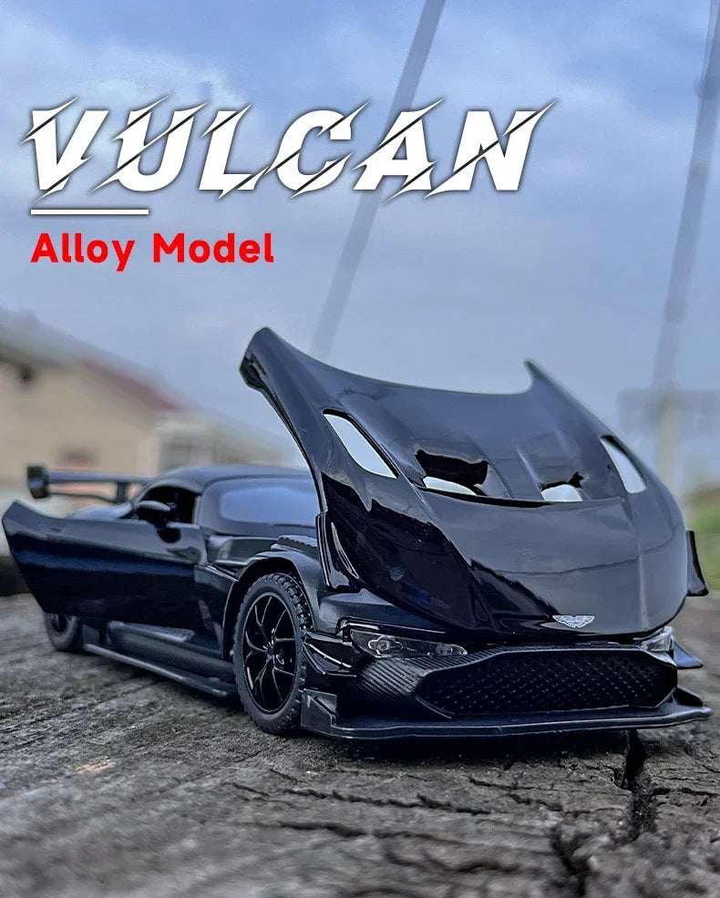 1:32 Aston Martin Vulcan Alloy Sports Car Diecast Metal Racing Car Model Simulation Sound and Light Collection Children Toy Gift