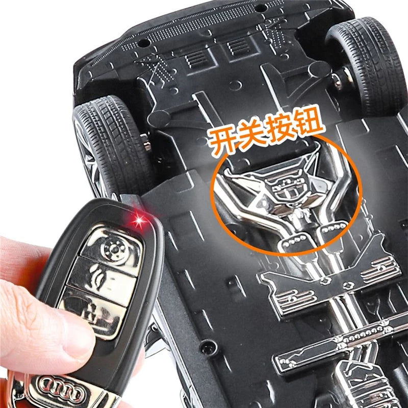 1:18 Key Remote Control Version AUDI RS7 Alloy Sports Car Model Diecast Metal Racing Car Vehicle Model Sound Light Kids Toy Gift