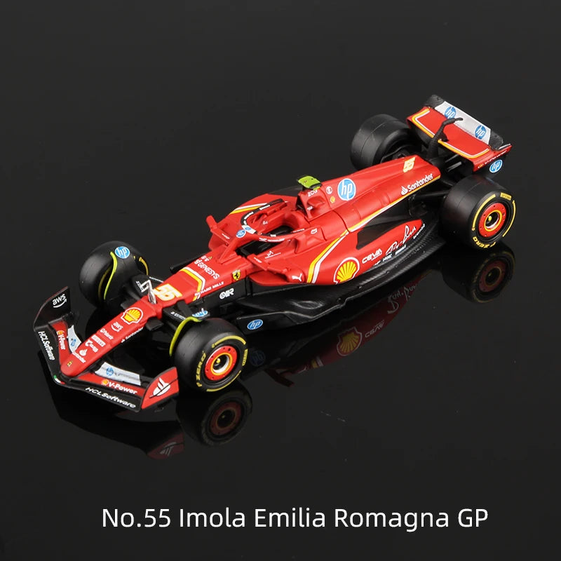 Bburago 1:43 2024 F1 Model MCL38 W15 SF24 RB20 A524 Alloy Miniature Diecast Formula Racing Car Toy