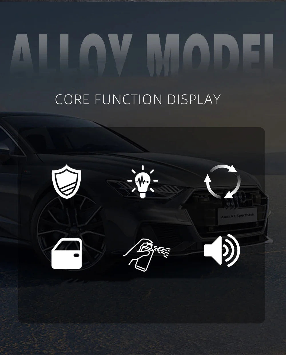 1:32 Audi RS7 Sportback Quattro Alloy Miniature Scale Car Model Sound Light Diecast Metal Toy Car Vehicle Gift Collection