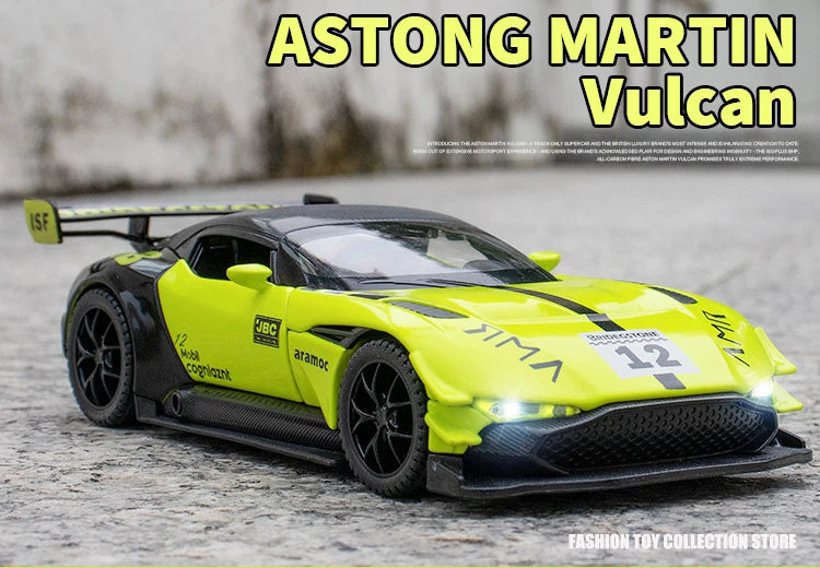 1: 32 Aston Martin Vulcan Fast&Furious Alloy Car Model Diecasts Toy With Sound and Light Vehicles Decoration Toys For Kids Gift