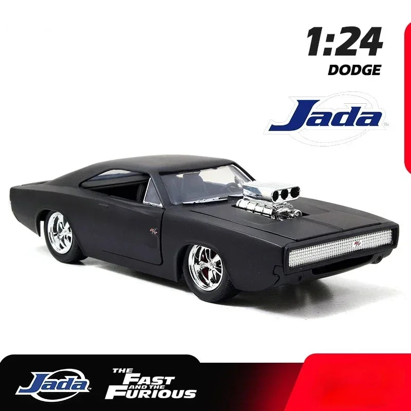 1:24 Fast And Furious 1970 Dodge Charger modelo de coche caballos de aleación fundidos modelos de vehículos musculosos juguete coleccionar adornos